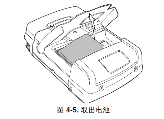 提起电池一侧，并取下电池